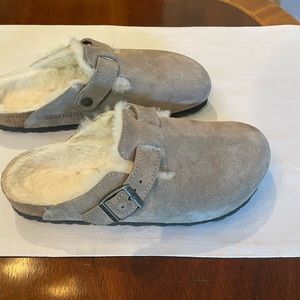 Birkenstock Boston Shearling Clogs, size 38